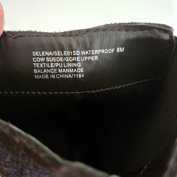 Blondo Brown Selena Suede Block Heel Boots Size 8 - Picture 7 of 10